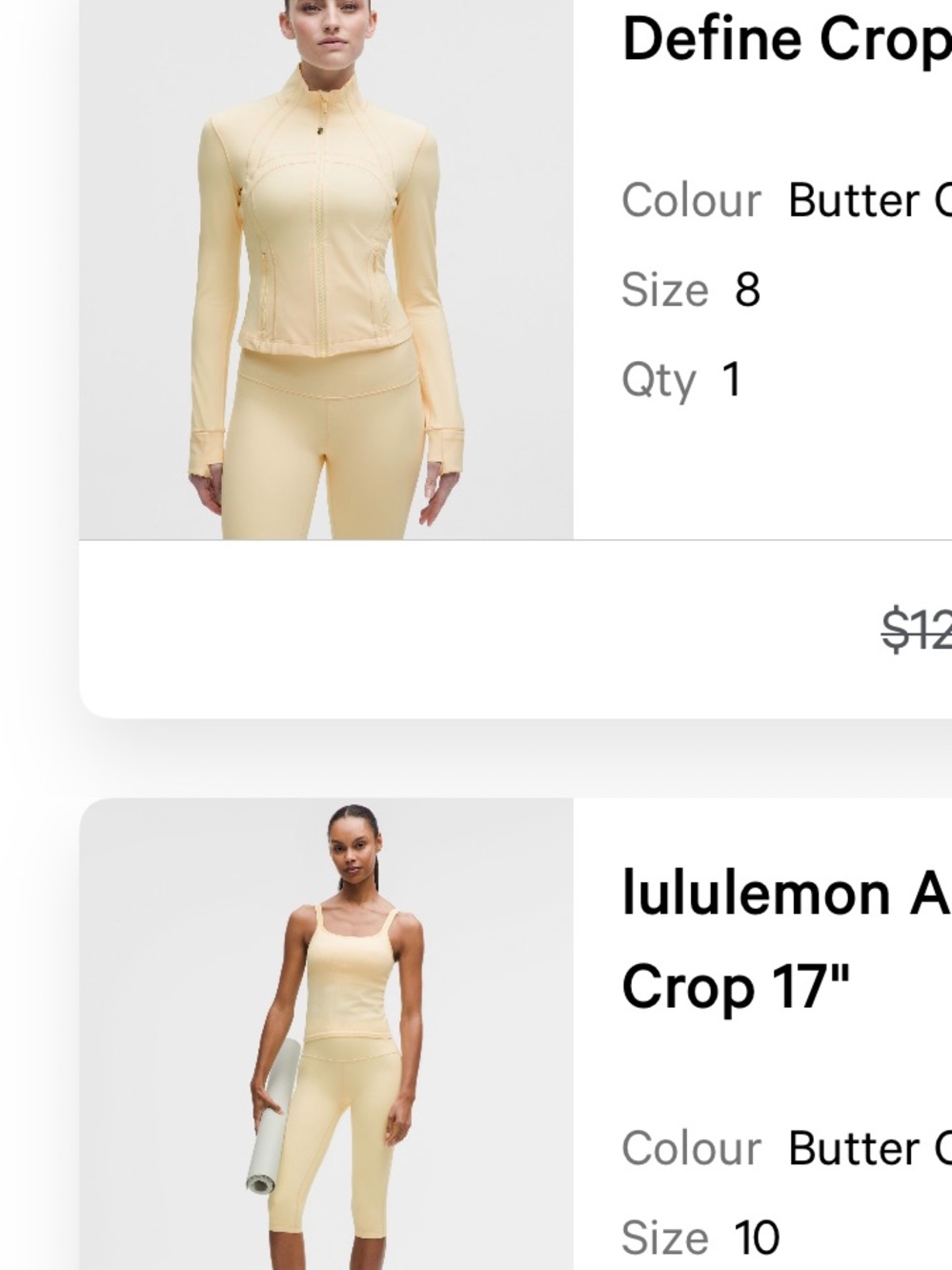 lululemon Butter Cream capri